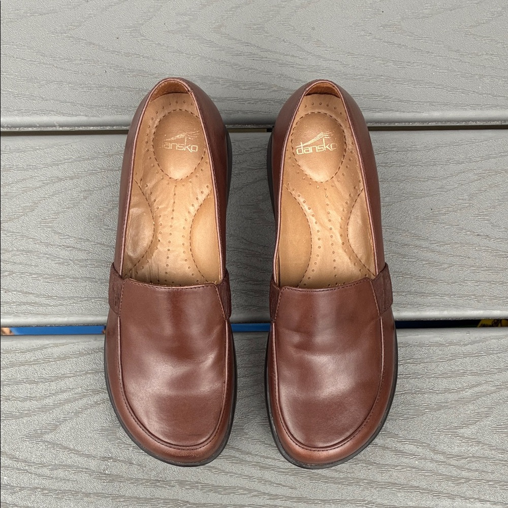 Dansko Dorie Leather Comfort Loafer Slip On Brown Size EU 37 US 6.5-7 - Picture 5 of 13